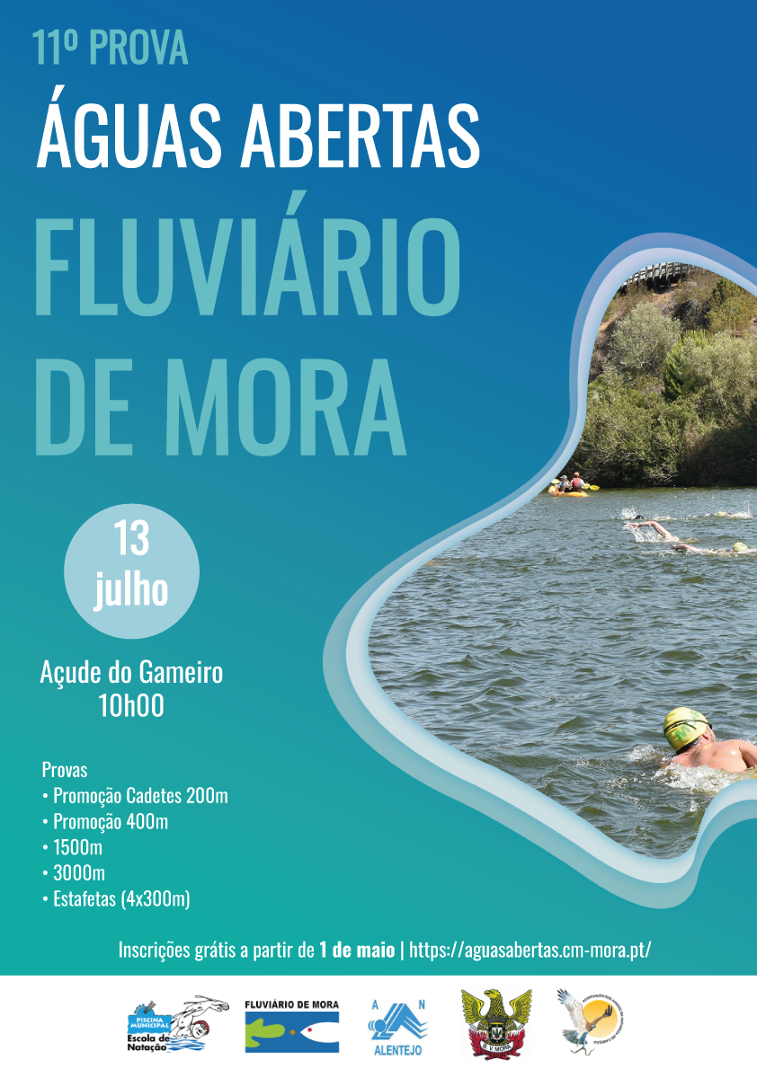 Cartaz da Prova de Águas Abertas - Fluviário de Mora