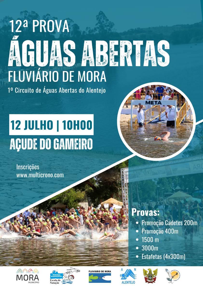 Cartaz da Prova de Águas Abertas - Fluviário de Mora